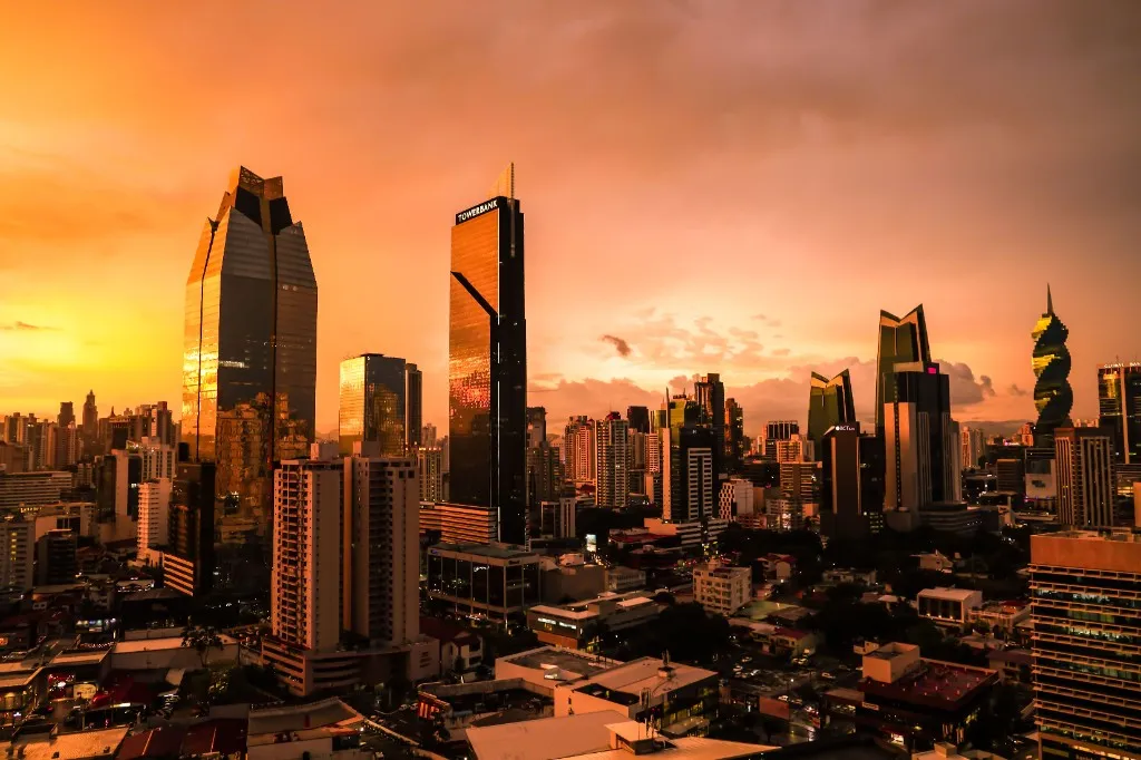 Panama City skyline for asset protection routes